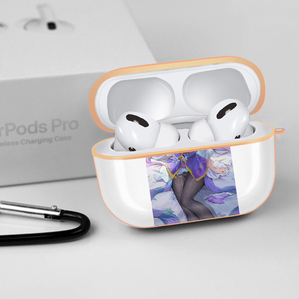 げんし神 刻晴 こくせい genshin Kokusei 【AirPods Pro用】ハードシェル保護ケース｜耐衝撃・防指紋・カラビナ付き商品仕様