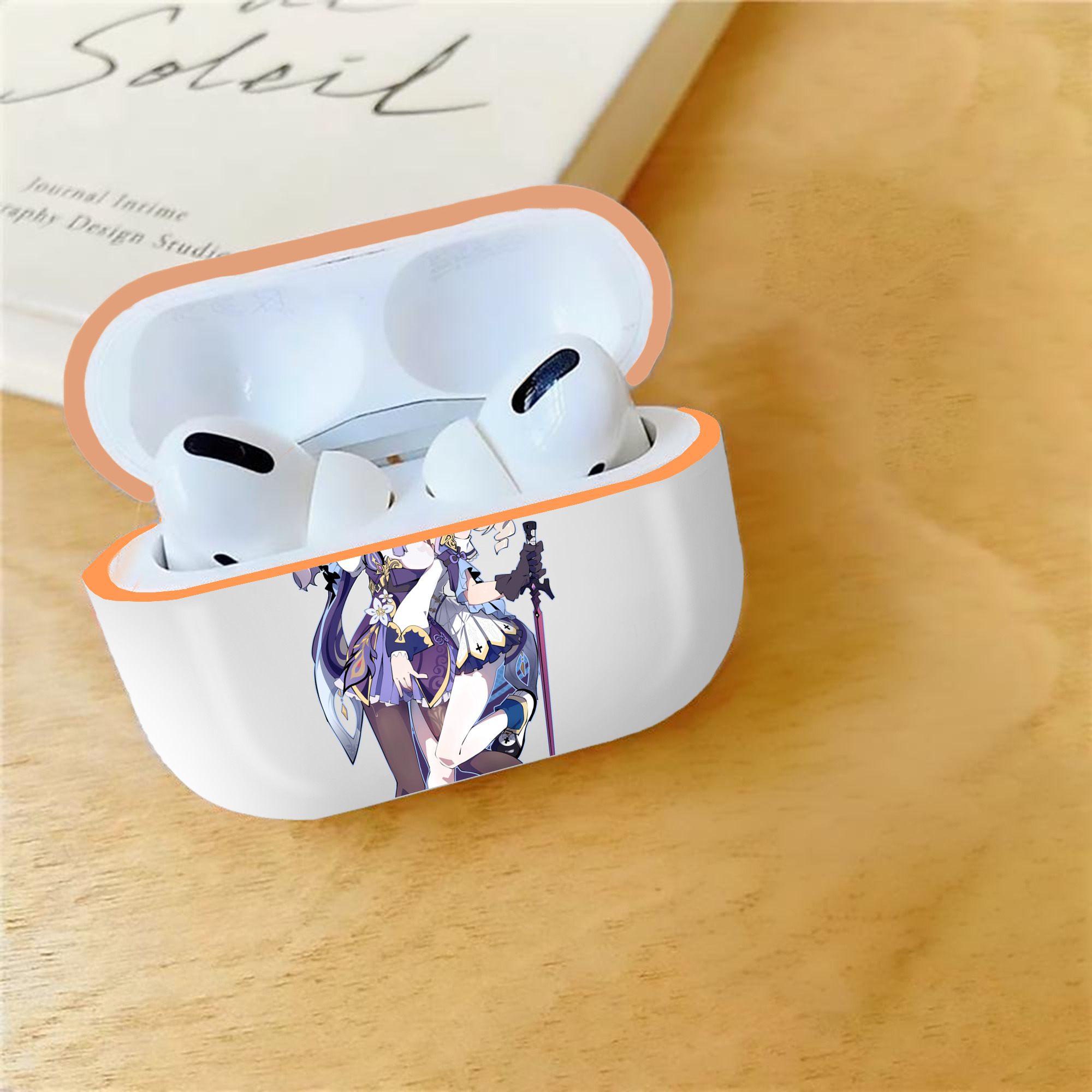 げんし神 刻晴 こくせい genshin Kokusei 【AirPods Pro用】ハードシェル保護ケース｜耐衝撃・防指紋・カラビナ付き商品仕様