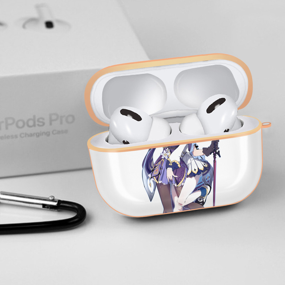 げんし神 刻晴 こくせい genshin Kokusei 【AirPods Pro用】ハードシェル保護ケース｜耐衝撃・防指紋・カラビナ付き商品仕様