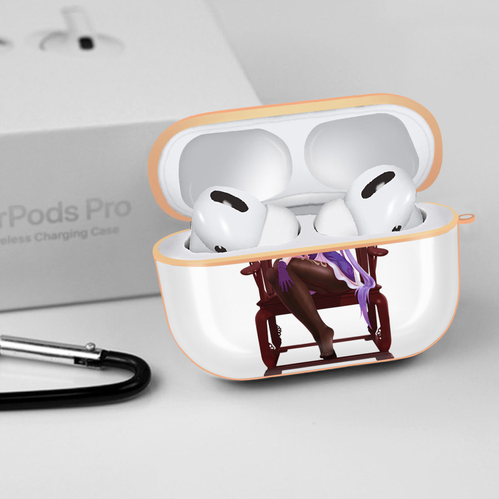 げんし神 刻晴 こくせい genshin Kokusei 【AirPods Pro用】ハードシェル保護ケース｜耐衝撃・防指紋・カラビナ付き商品仕様