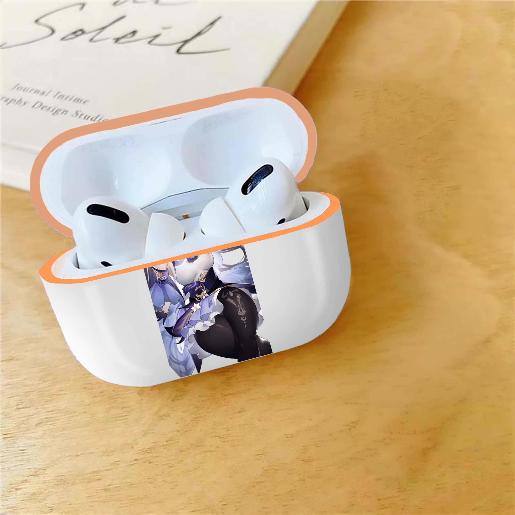 げんし神 刻晴 こくせい genshin Kokusei 【AirPods Pro用】ハードシェル保護ケース｜耐衝撃・防指紋・カラビナ付き商品仕様