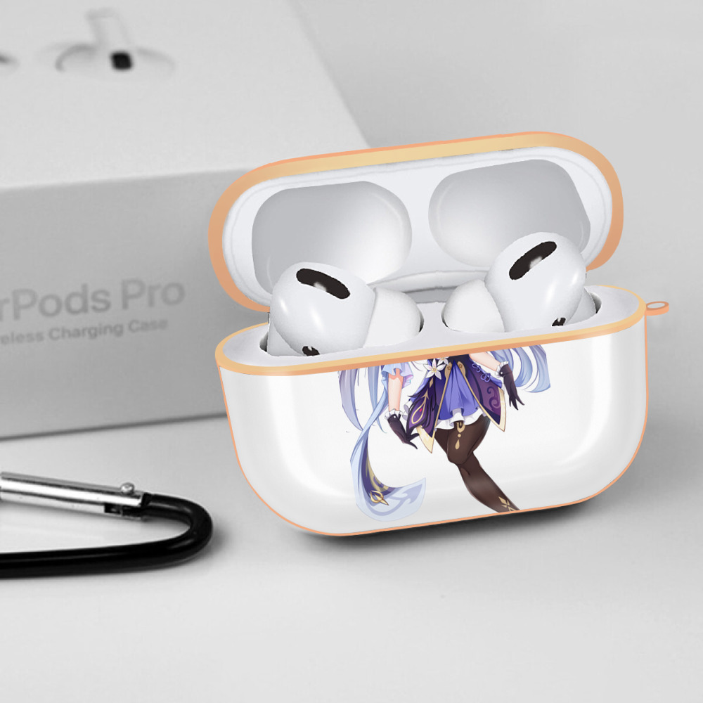 げんし神 刻晴 こくせい genshin Kokusei 【AirPods Pro用】ハードシェル保護ケース｜耐衝撃・防指紋・カラビナ付き商品仕様