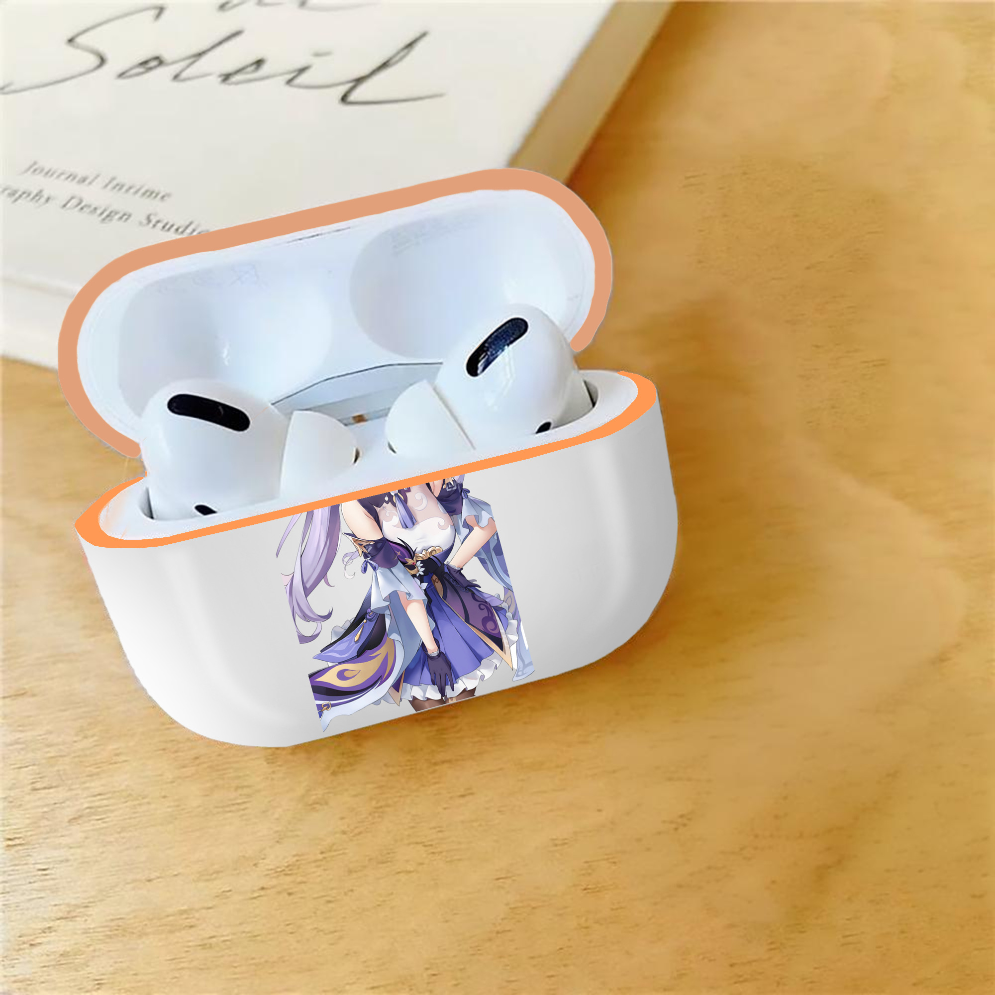 げんし神 刻晴 こくせい genshin Kokusei 【AirPods Pro用】ハードシェル保護ケース｜耐衝撃・防指紋・カラビナ付き商品仕様