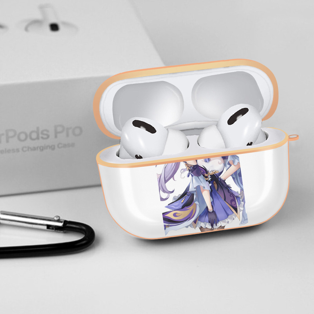 げんし神 刻晴 こくせい genshin Kokusei 【AirPods Pro用】ハードシェル保護ケース｜耐衝撃・防指紋・カラビナ付き商品仕様