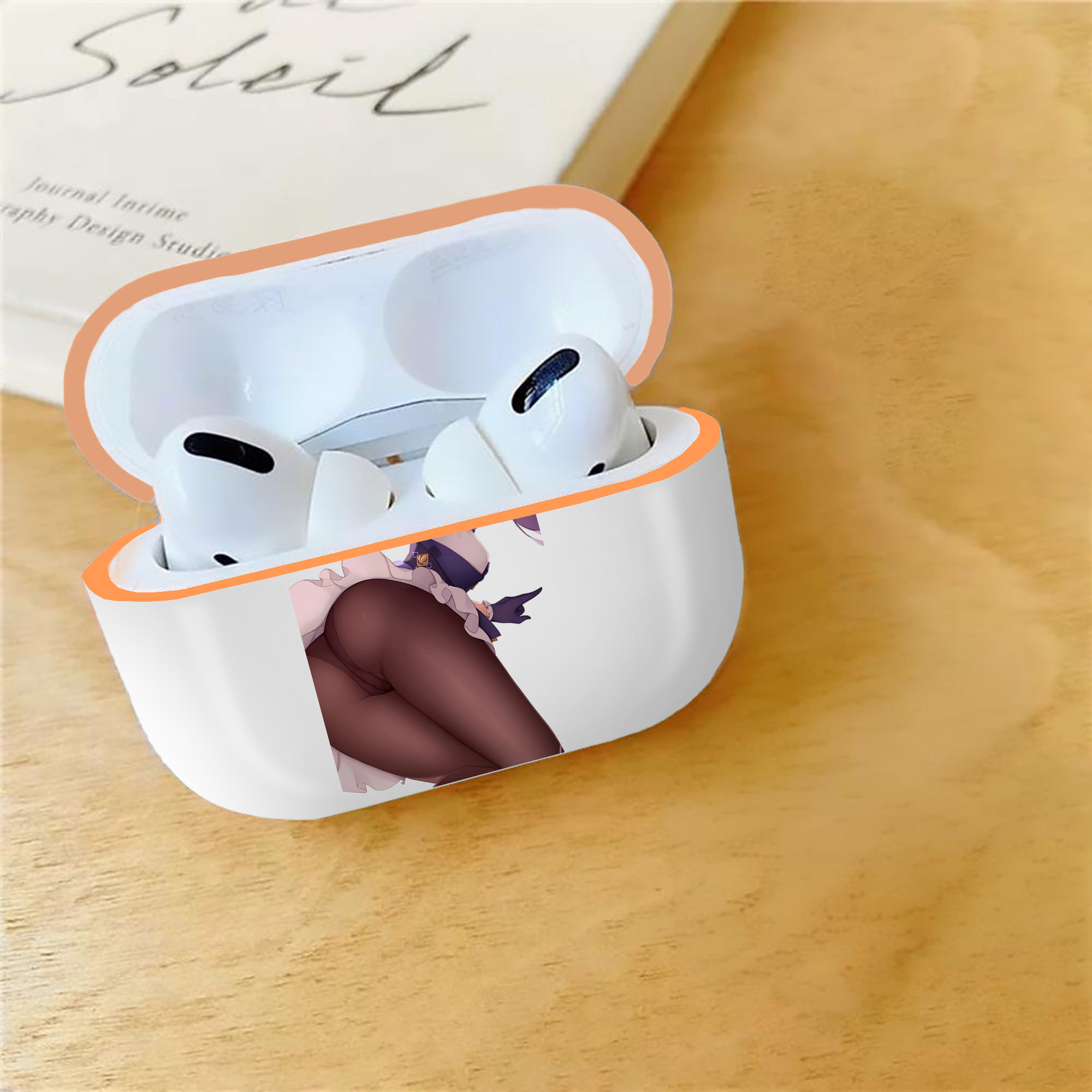 げんし神 刻晴 こくせい genshin Kokusei 【AirPods Pro用】ハードシェル保護ケース｜耐衝撃・防指紋・カラビナ付き商品仕様