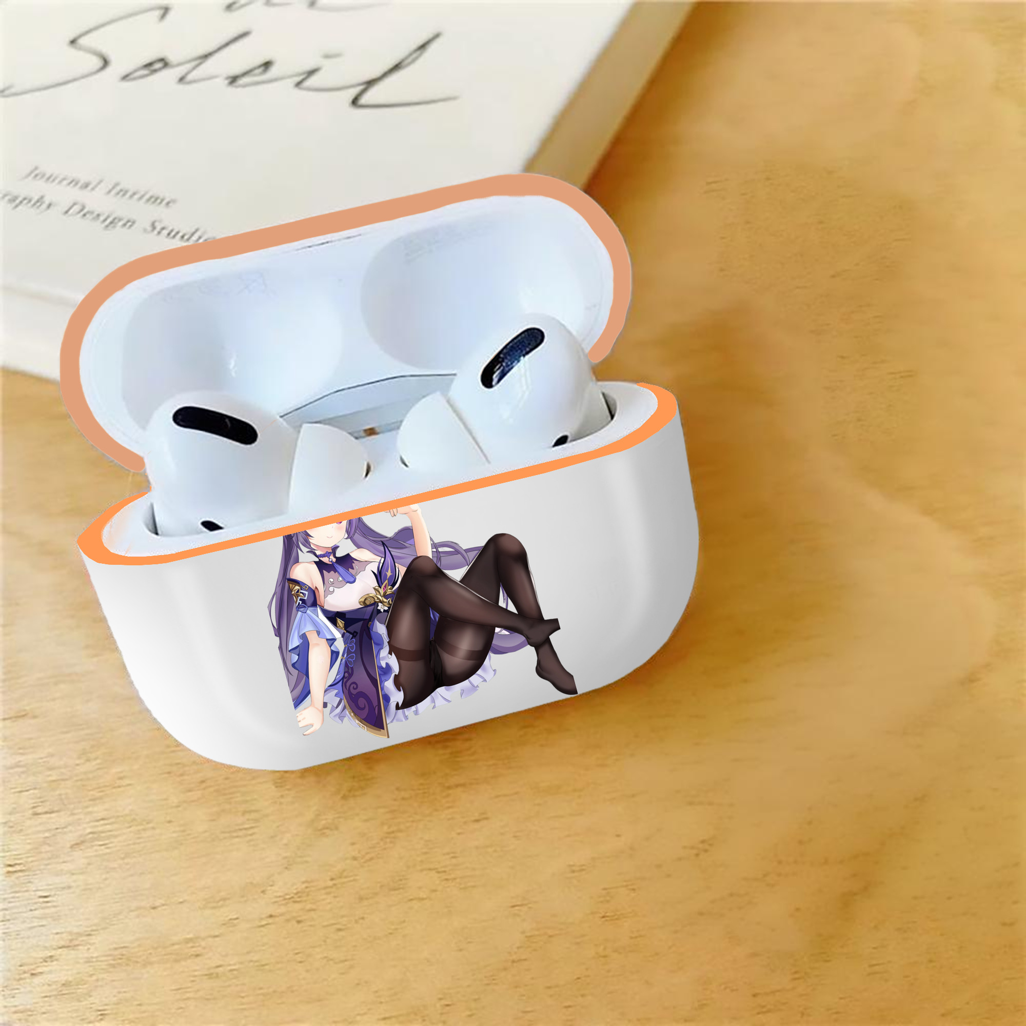 げんし神 刻晴 こくせい genshin Kokusei 【AirPods Pro用】ハードシェル保護ケース｜耐衝撃・防指紋・カラビナ付き商品仕様