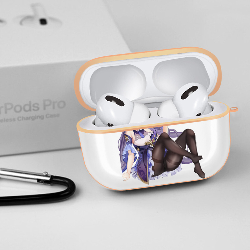 げんし神 刻晴 こくせい genshin Kokusei 【AirPods Pro用】ハードシェル保護ケース｜耐衝撃・防指紋・カラビナ付き商品仕様