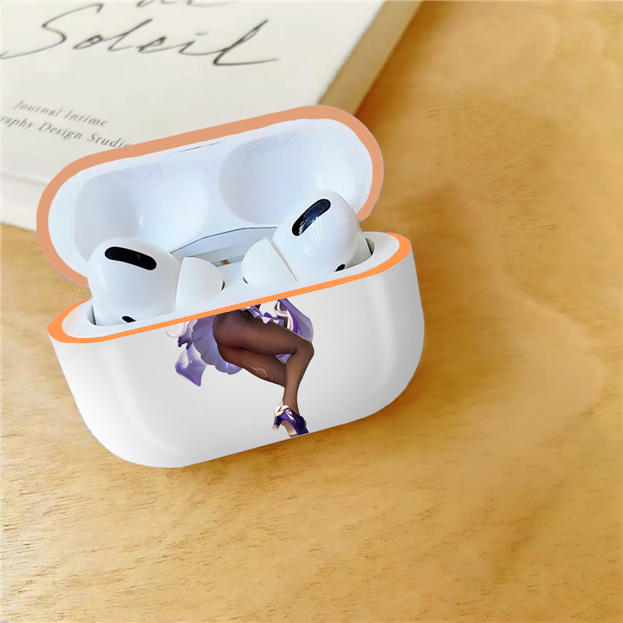 げんし神 刻晴 こくせい genshin Kokusei 【AirPods Pro用】ハードシェル保護ケース｜耐衝撃・防指紋・カラビナ付き商品仕様