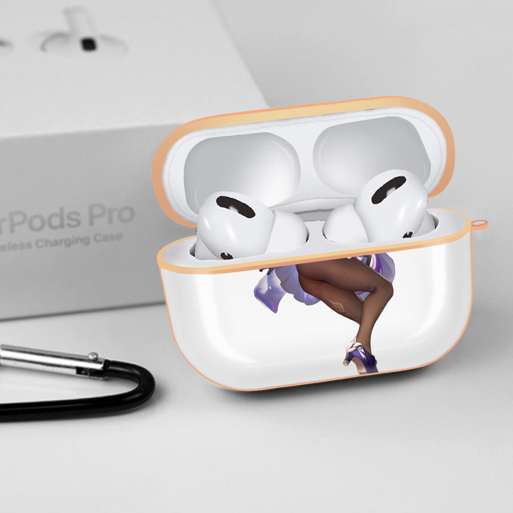 げんし神 刻晴 こくせい genshin Kokusei 【AirPods Pro用】ハードシェル保護ケース｜耐衝撃・防指紋・カラビナ付き商品仕様