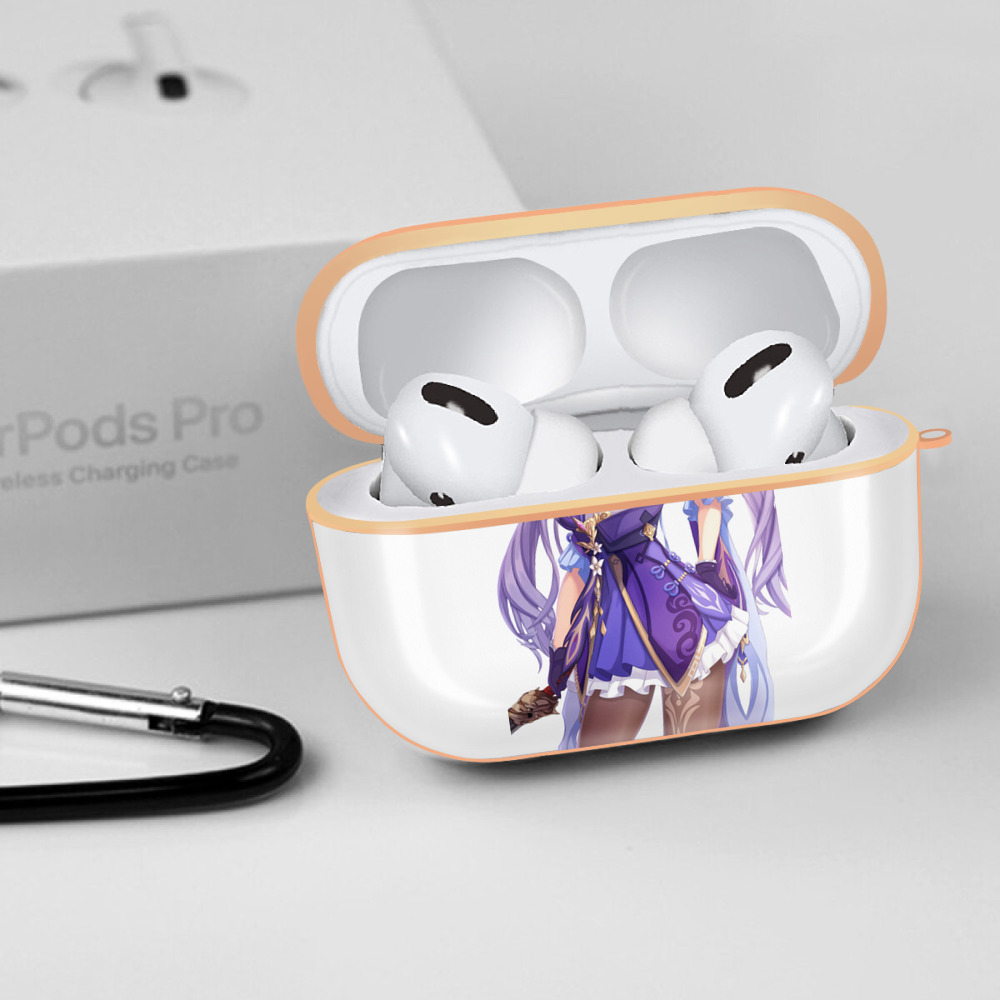 げんし神 刻晴 こくせい genshin Kokusei 【AirPods Pro用】ハードシェル保護ケース｜耐衝撃・防指紋・カラビナ付き商品仕様
