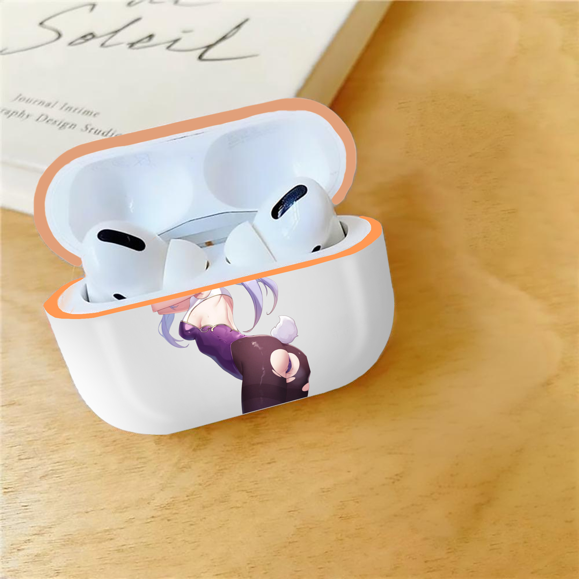 げんし神 刻晴 こくせい genshin Kokusei 【AirPods Pro用】ハードシェル保護ケース｜耐衝撃・防指紋・カラビナ付き商品仕様