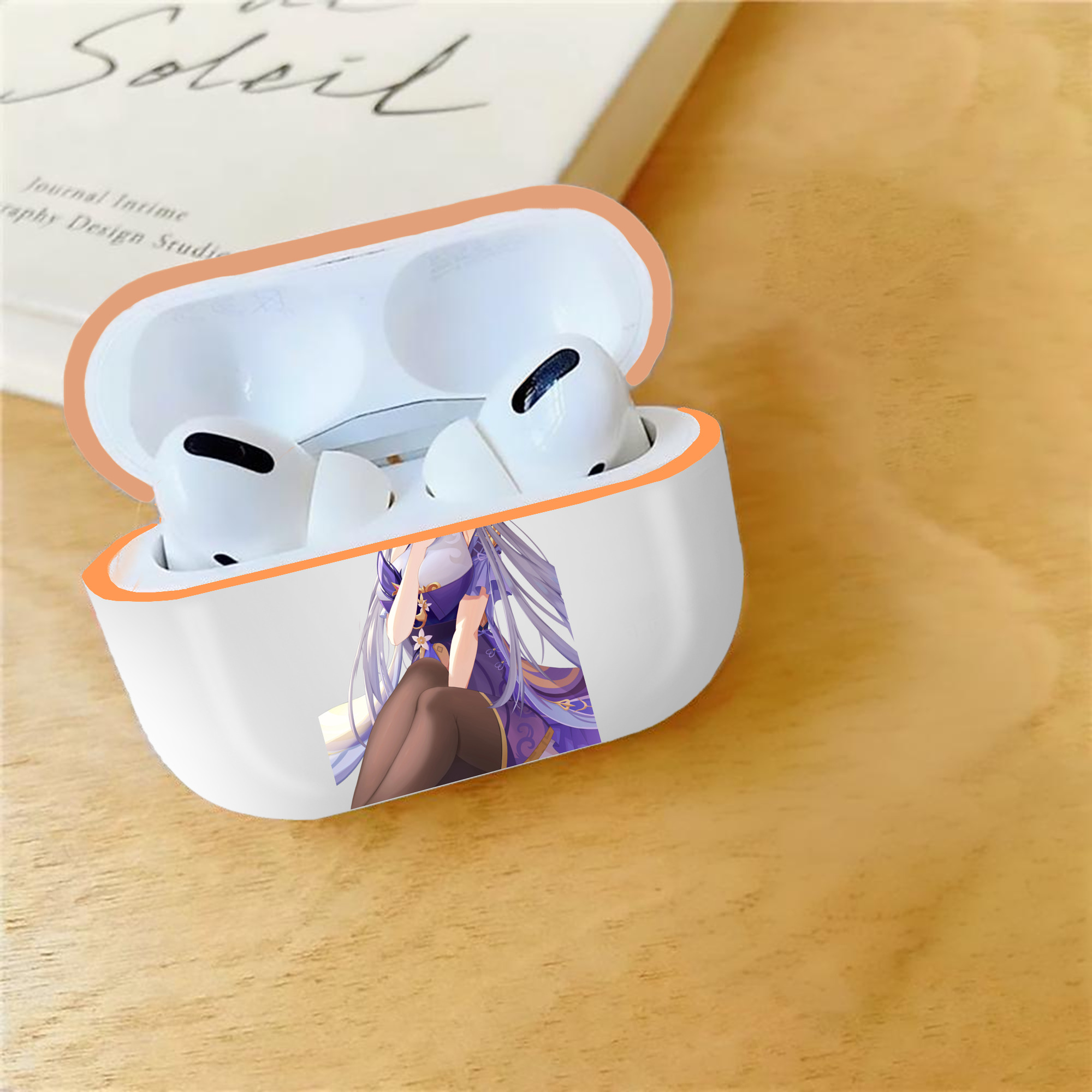 げんし神 刻晴 こくせい genshin Kokusei 【AirPods Pro用】ハードシェル保護ケース｜耐衝撃・防指紋・カラビナ付き商品仕様