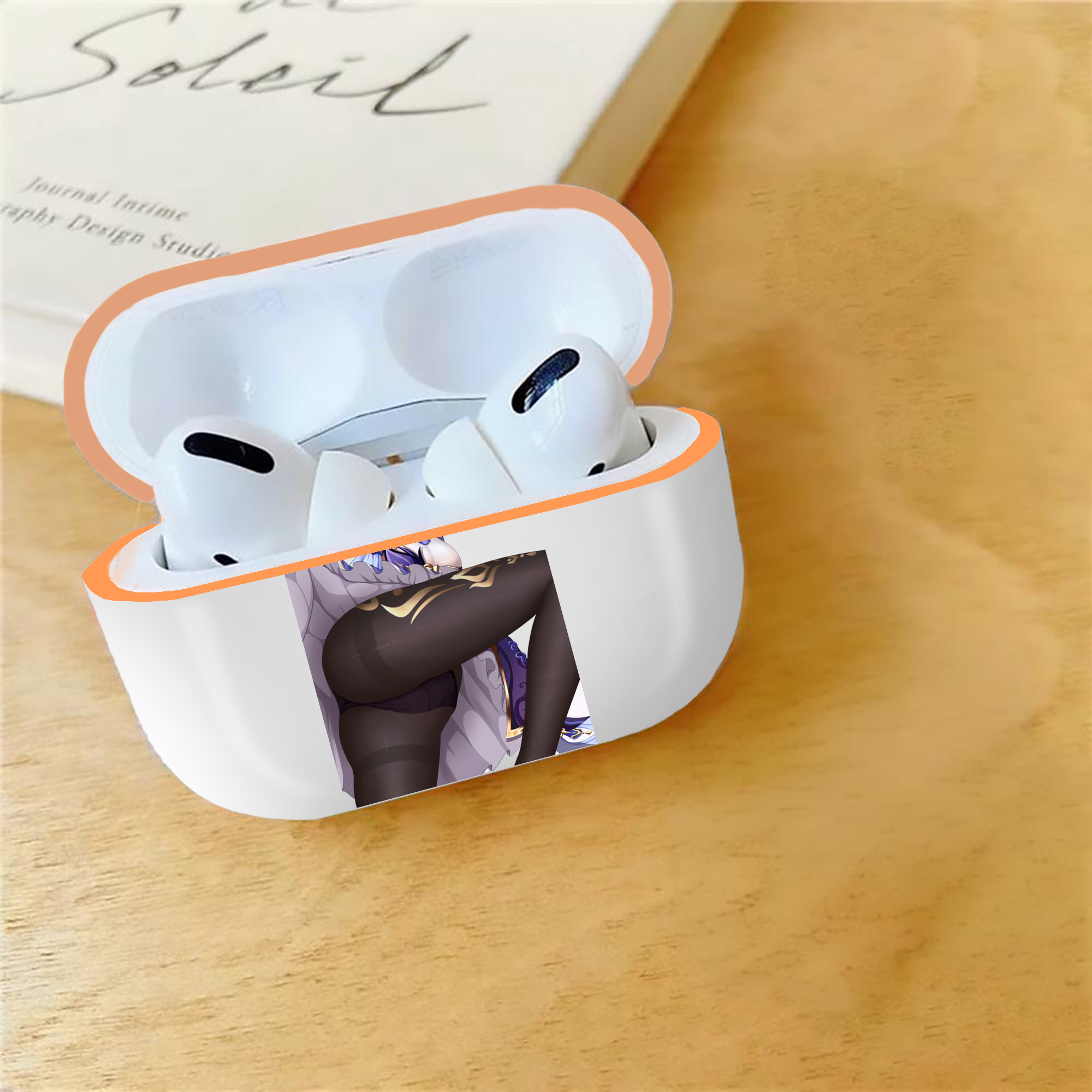 げんし神 刻晴 こくせい genshin Kokusei 【AirPods Pro用】ハードシェル保護ケース｜耐衝撃・防指紋・カラビナ付き商品仕様