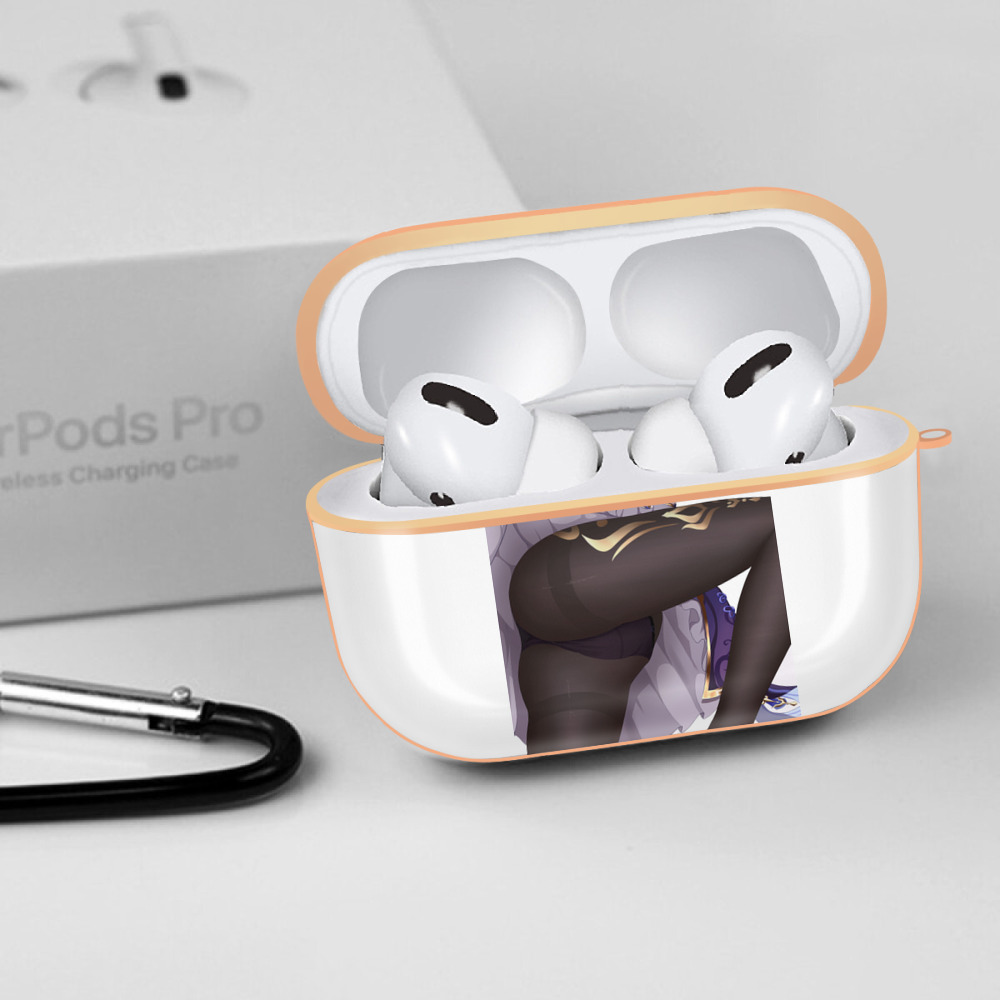 げんし神 刻晴 こくせい genshin Kokusei 【AirPods Pro用】ハードシェル保護ケース｜耐衝撃・防指紋・カラビナ付き商品仕様