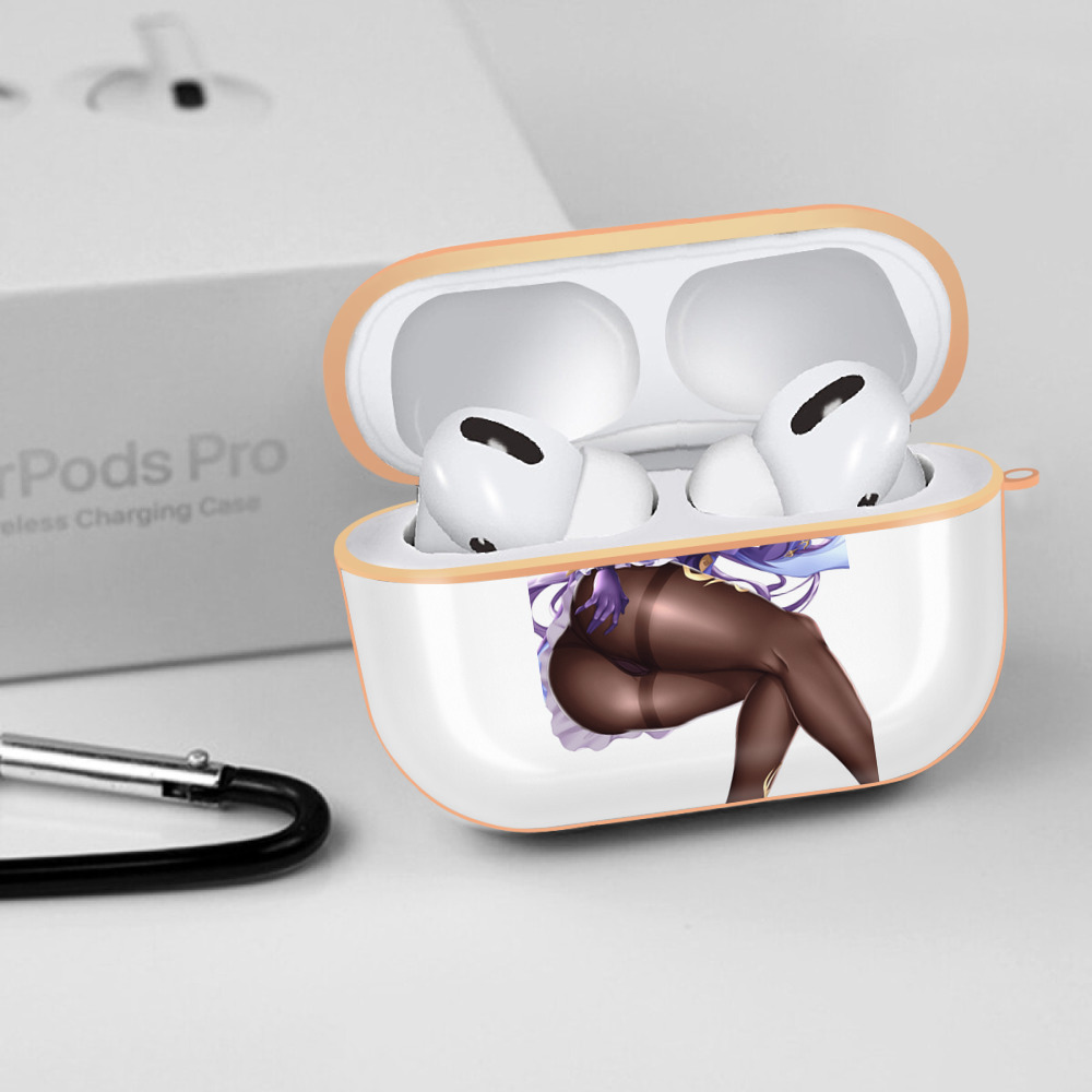 げんし神 刻晴 こくせい genshin Kokusei 【AirPods Pro用】ハードシェル保護ケース｜耐衝撃・防指紋・カラビナ付き商品仕様