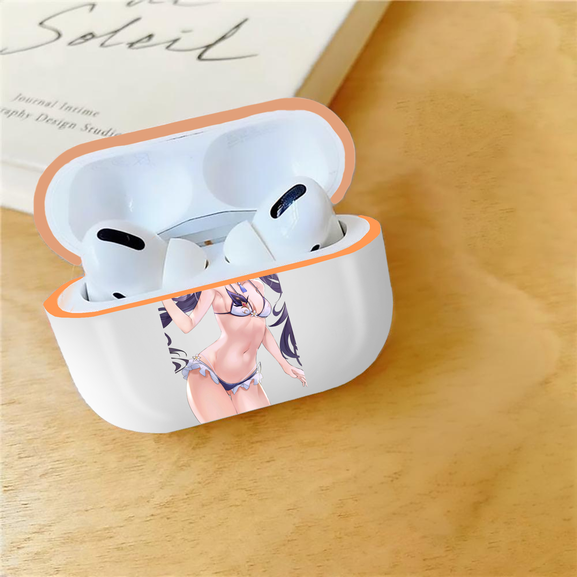 げんし神 刻晴 こくせい genshin Kokusei 【AirPods Pro用】ハードシェル保護ケース｜耐衝撃・防指紋・カラビナ付き商品仕様