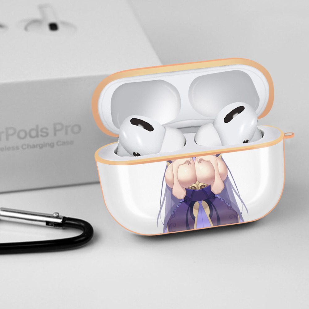 げんし神 刻晴 こくせい genshin Kokusei 【AirPods Pro用】ハードシェル保護ケース｜耐衝撃・防指紋・カラビナ付き商品仕様