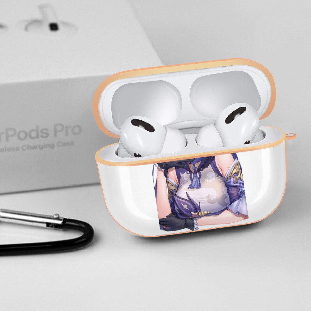 げんし神 刻晴 こくせい genshin Kokusei 【AirPods Pro用】ハードシェル保護ケース｜耐衝撃・防指紋・カラビナ付き商品仕様