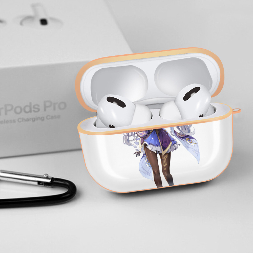 げんし神 刻晴 こくせい genshin Kokusei 【AirPods Pro用】ハードシェル保護ケース｜耐衝撃・防指紋・カラビナ付き商品仕様