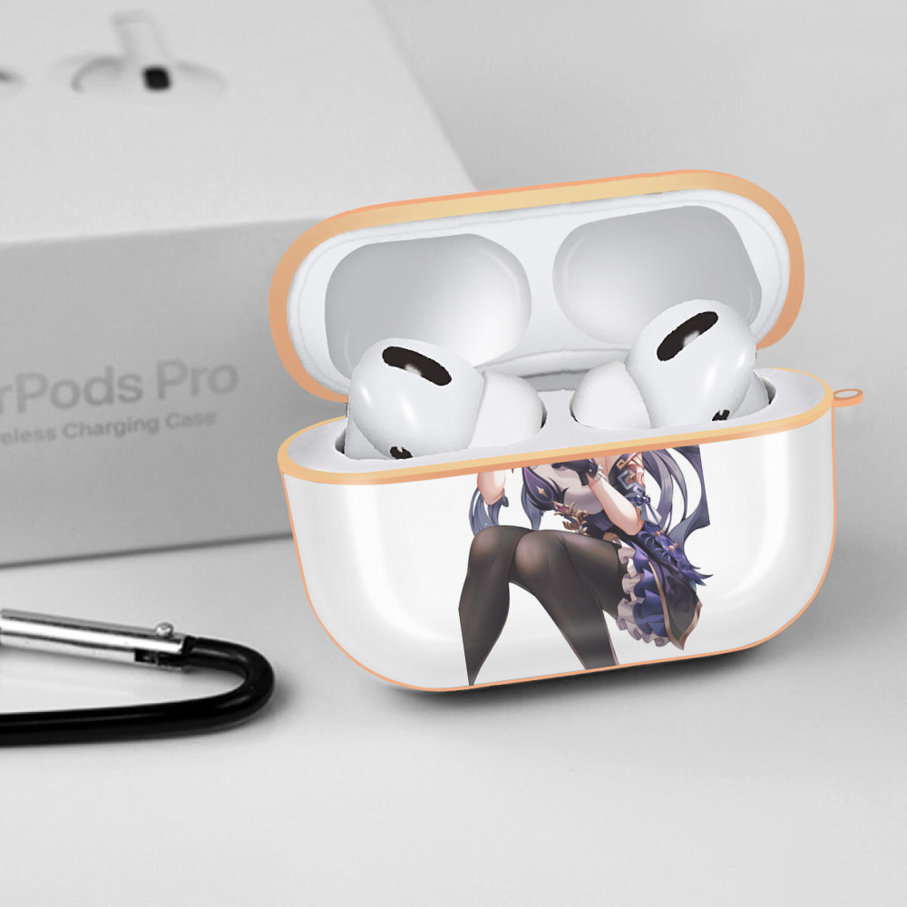 げんし神 刻晴 こくせい genshin Kokusei 【AirPods Pro用】ハードシェル保護ケース｜耐衝撃・防指紋・カラビナ付き商品仕様