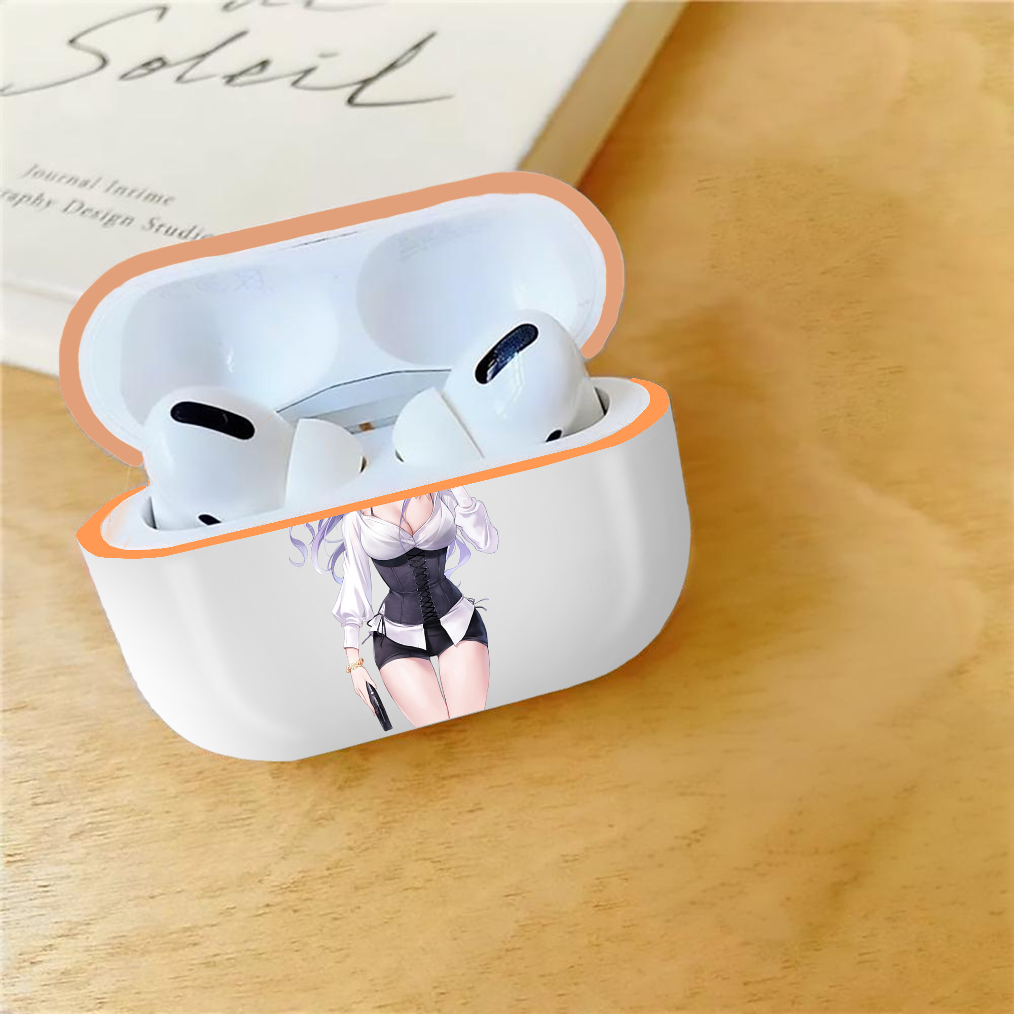 げんし神 刻晴 こくせい genshin Kokusei 【AirPods Pro用】ハードシェル保護ケース｜耐衝撃・防指紋・カラビナ付き商品仕様