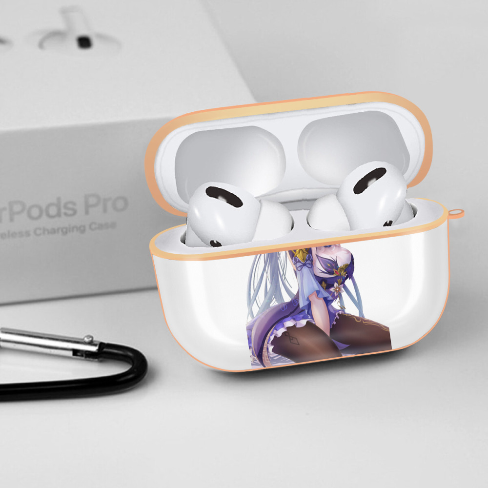 げんし神 刻晴 こくせい genshin Kokusei 【AirPods Pro用】ハードシェル保護ケース｜耐衝撃・防指紋・カラビナ付き商品仕様