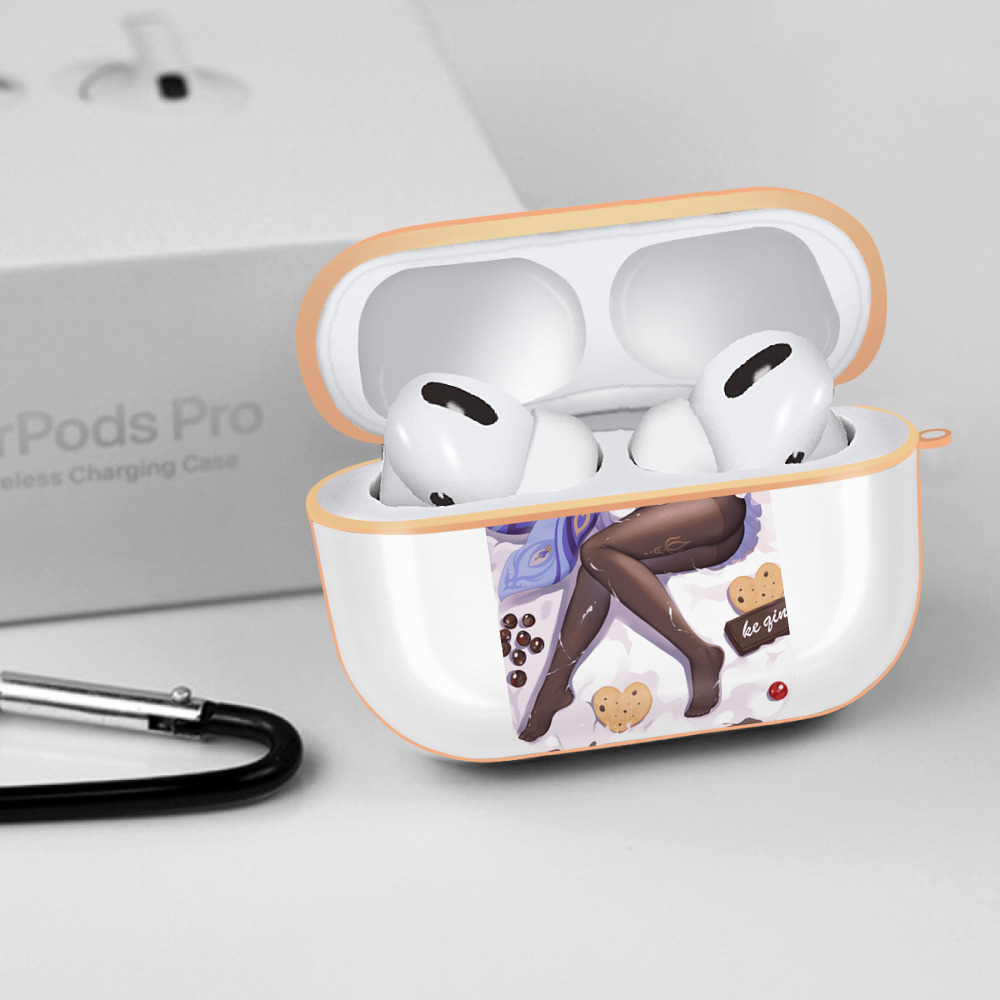 げんし神 刻晴 こくせい genshin Kokusei 【AirPods Pro用】ハードシェル保護ケース｜耐衝撃・防指紋・カラビナ付き商品仕様