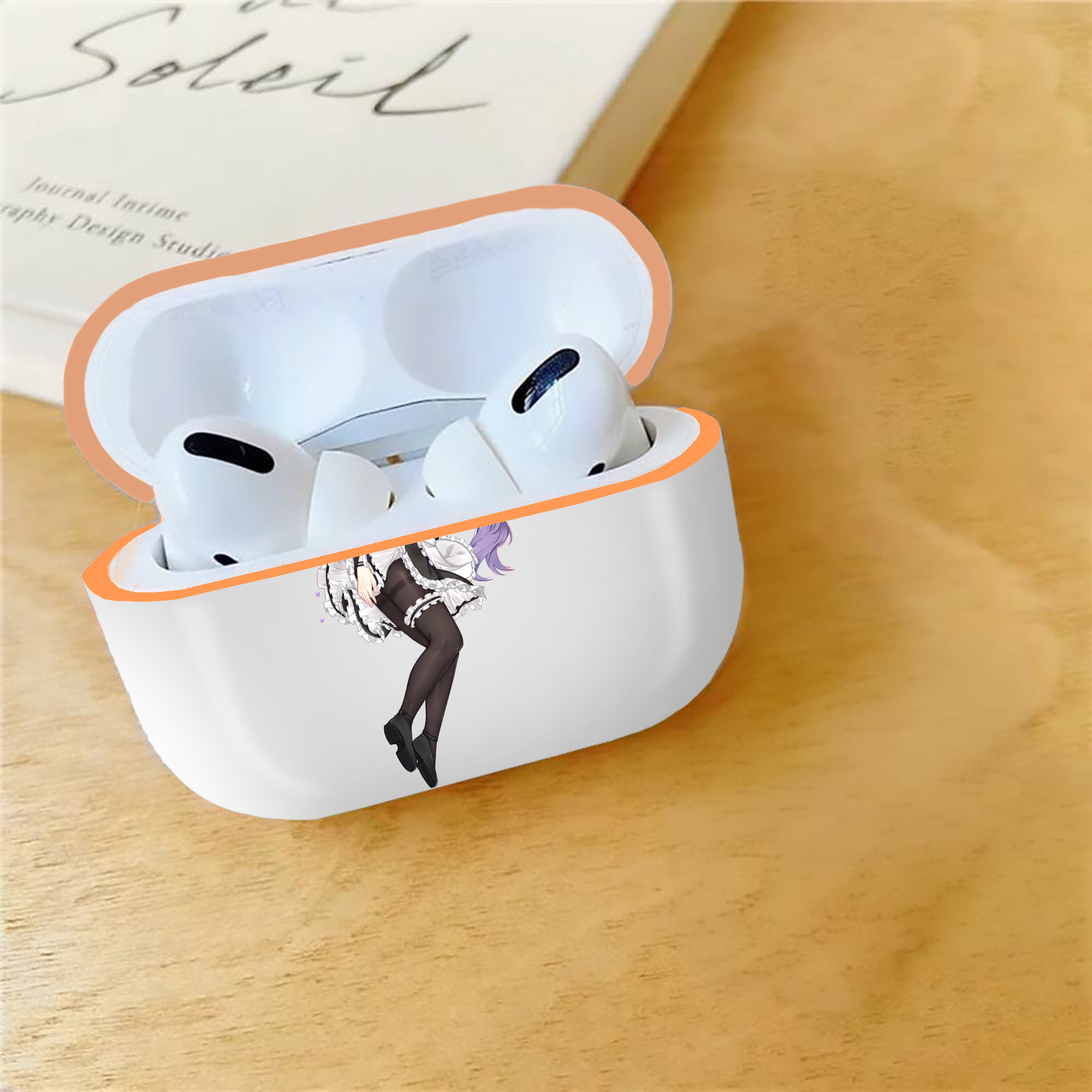 げんし神 刻晴 こくせい genshin Kokusei 【AirPods Pro用】ハードシェル保護ケース｜耐衝撃・防指紋・カラビナ付き商品仕様