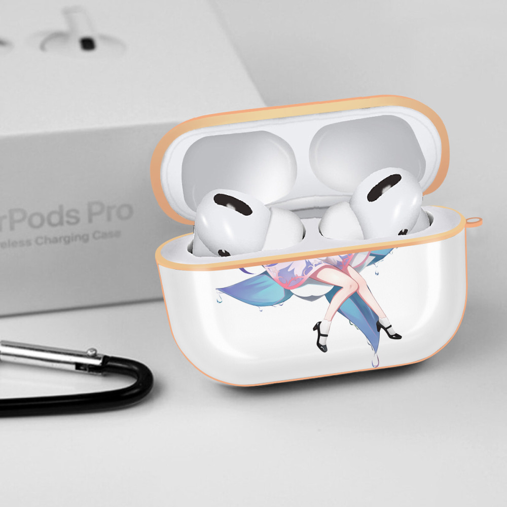 げんし神 甘雨 かんう genshin Ganyu 【AirPods Pro用】ハードシェル保護ケース｜耐衝撃・防指紋・カラビナ付き商品仕様