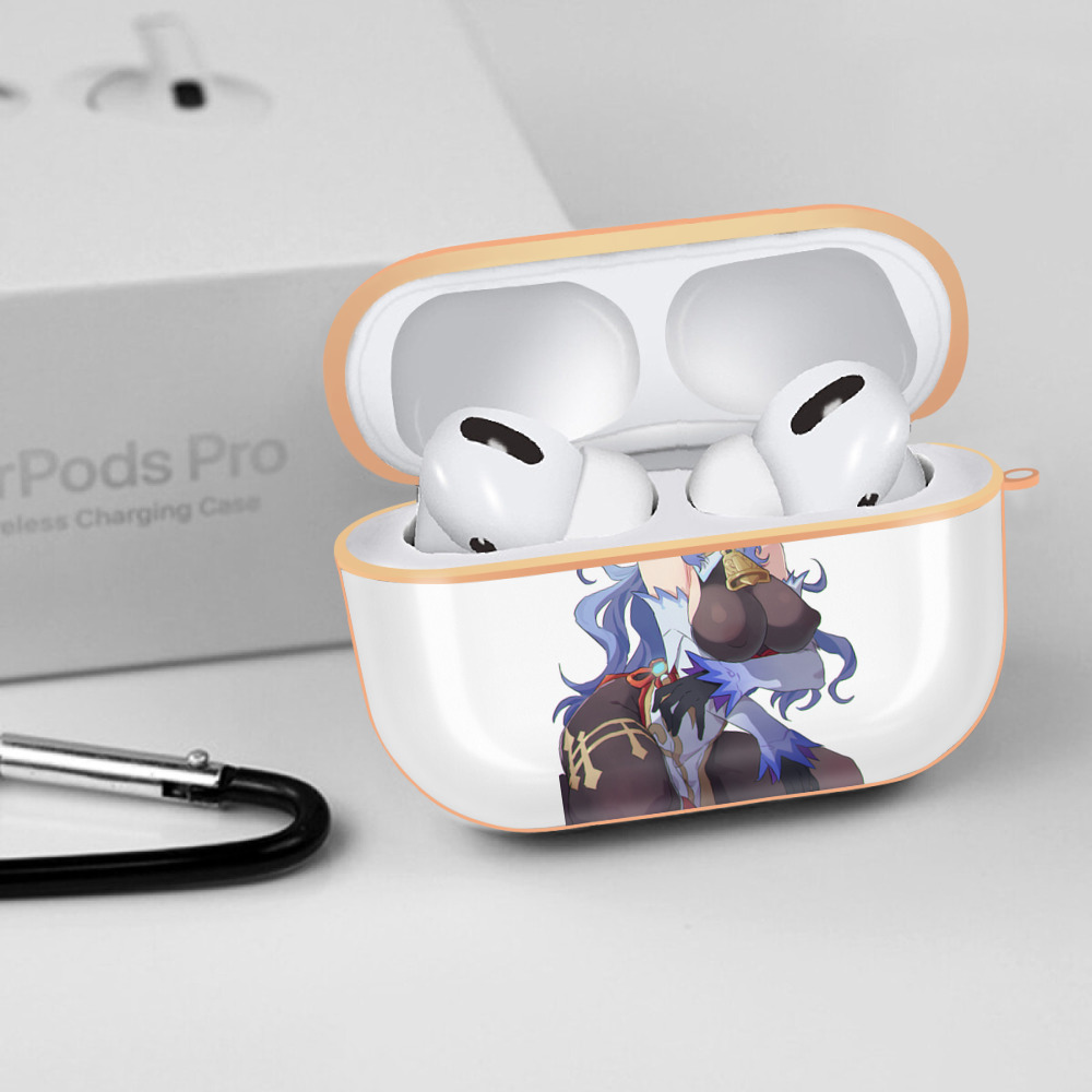 げんし神 甘雨 かんう genshin Ganyu 【AirPods Pro用】ハードシェル保護ケース｜耐衝撃・防指紋・カラビナ付き商品仕様