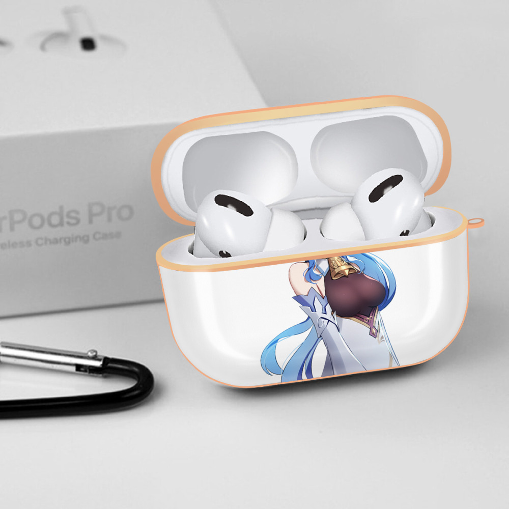 げんし神 甘雨 かんう genshin Ganyu 【AirPods Pro用】ハードシェル保護ケース｜耐衝撃・防指紋・カラビナ付き商品仕様