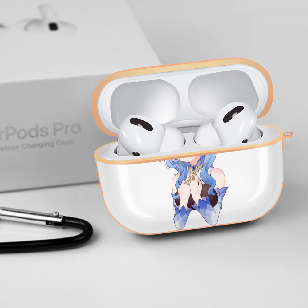 げんし神 甘雨 かんう genshin Ganyu 【AirPods Pro用】ハードシェル保護ケース｜耐衝撃・防指紋・カラビナ付き商品仕様