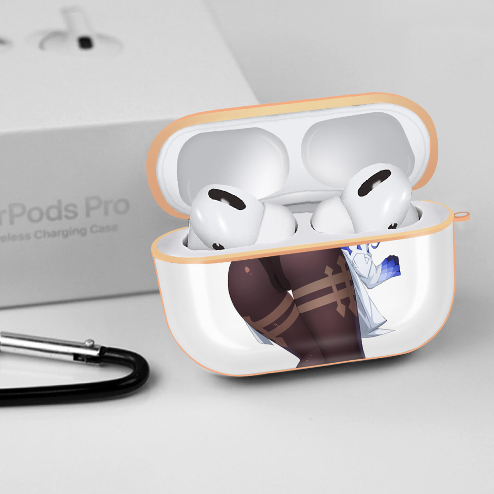 げんし神 甘雨 かんう genshin Ganyu 【AirPods Pro用】ハードシェル保護ケース｜耐衝撃・防指紋・カラビナ付き商品仕様