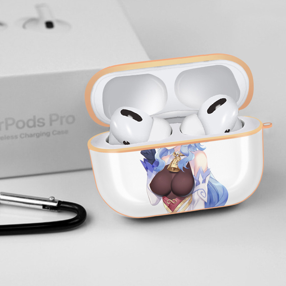 げんし神 甘雨 かんう genshin Ganyu 【AirPods Pro用】ハードシェル保護ケース｜耐衝撃・防指紋・カラビナ付き商品仕様