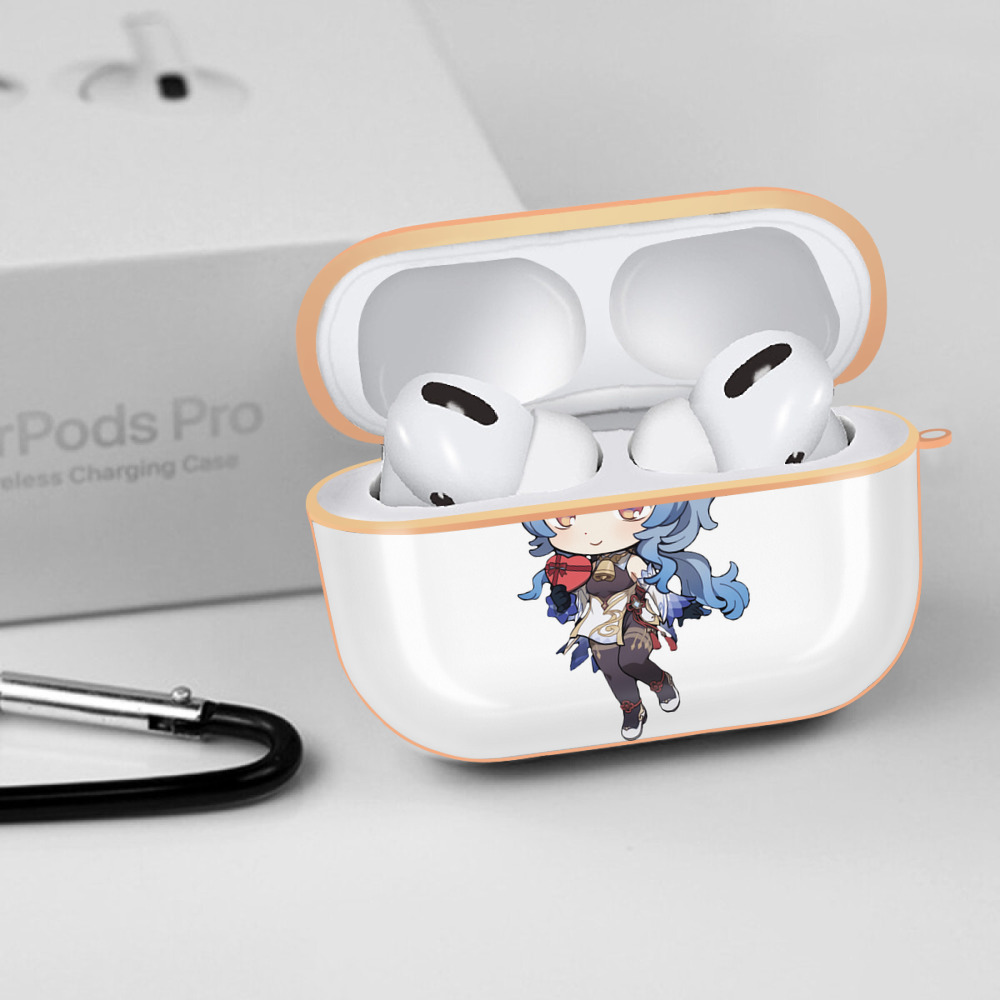 げんし神 甘雨 かんう genshin Ganyu 【AirPods Pro用】ハードシェル保護ケース｜耐衝撃・防指紋・カラビナ付き商品仕様