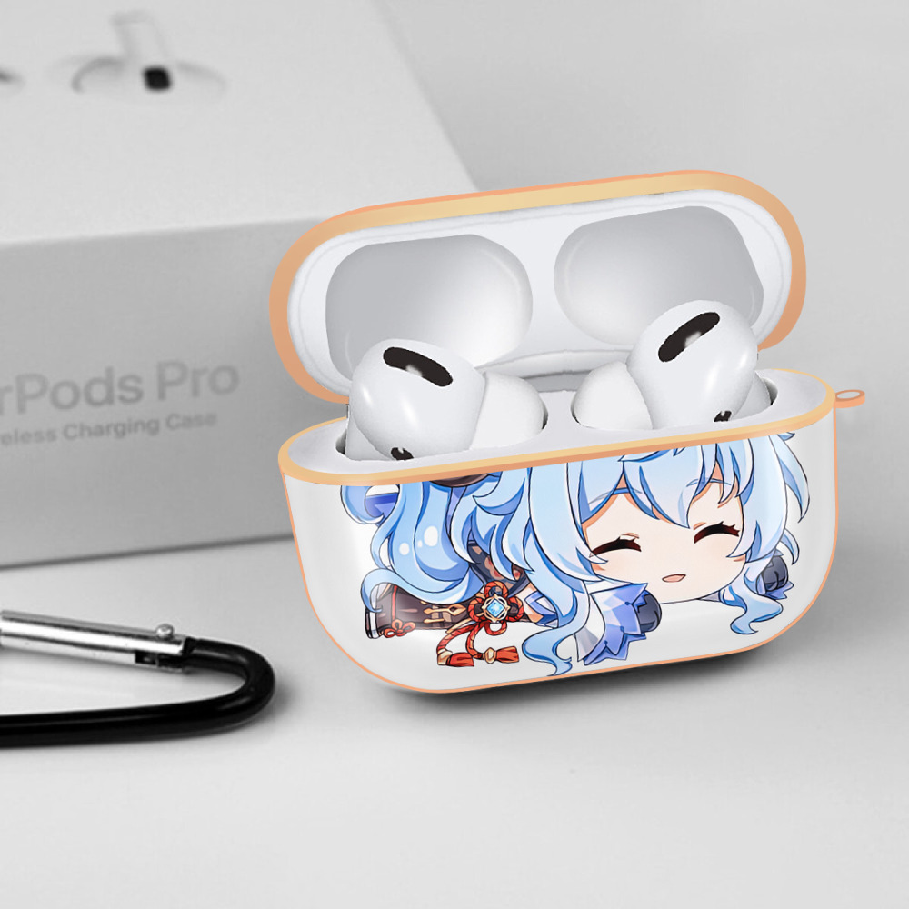 げんし神 甘雨 かんう genshin Ganyu 【AirPods Pro用】ハードシェル保護ケース｜耐衝撃・防指紋・カラビナ付き商品仕様