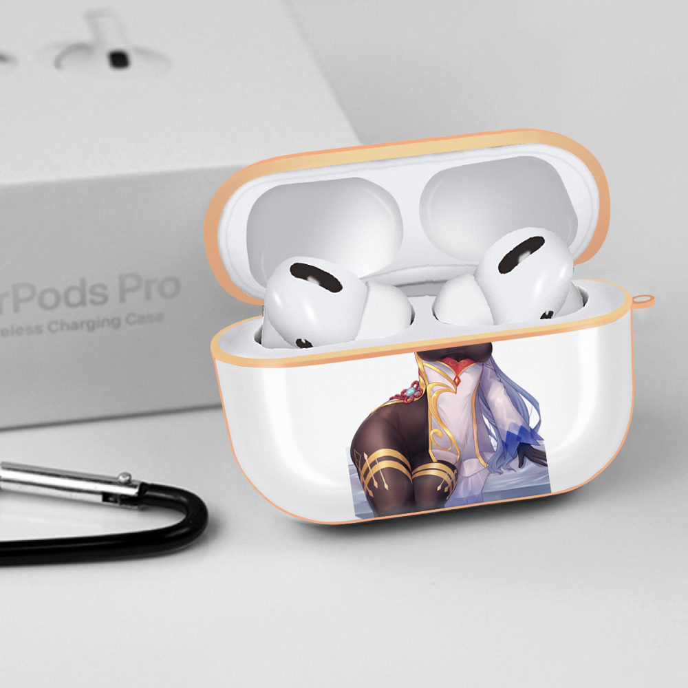 げんし神 甘雨 かんう genshin Ganyu 【AirPods Pro用】ハードシェル保護ケース｜耐衝撃・防指紋・カラビナ付き商品仕様