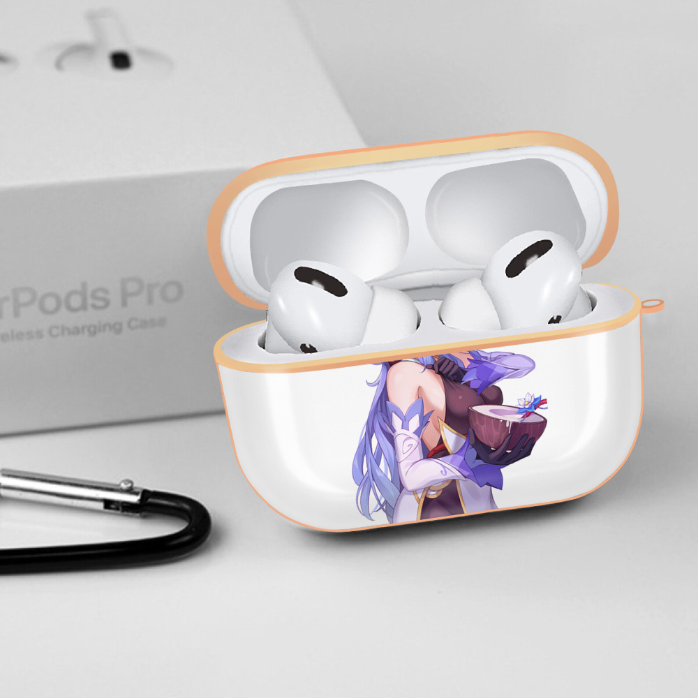 げんし神 甘雨 かんう genshin Ganyu 【AirPods Pro用】ハードシェル保護ケース｜耐衝撃・防指紋・カラビナ付き商品仕様