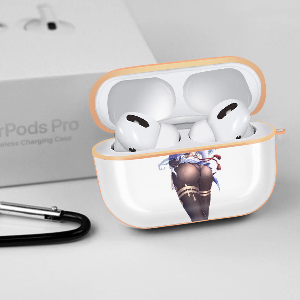げんし神 甘雨 かんう genshin Ganyu 【AirPods Pro用】ハードシェル保護ケース｜耐衝撃・防指紋・カラビナ付き商品仕様