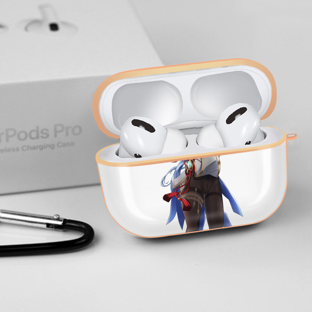 げんし神 甘雨 かんう genshin Ganyu 【AirPods Pro用】ハードシェル保護ケース｜耐衝撃・防指紋・カラビナ付き商品仕様