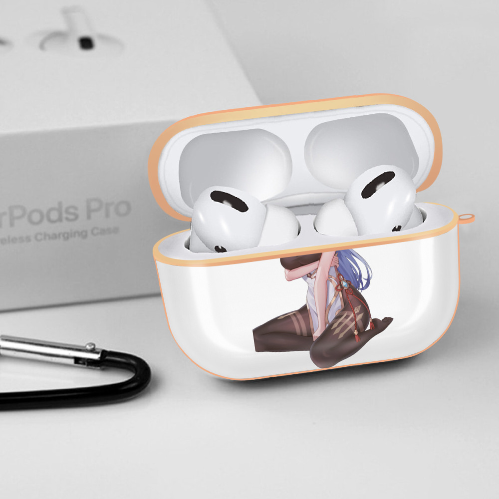 げんし神 甘雨 かんう genshin Ganyu 【AirPods Pro用】ハードシェル保護ケース｜耐衝撃・防指紋・カラビナ付き商品仕様