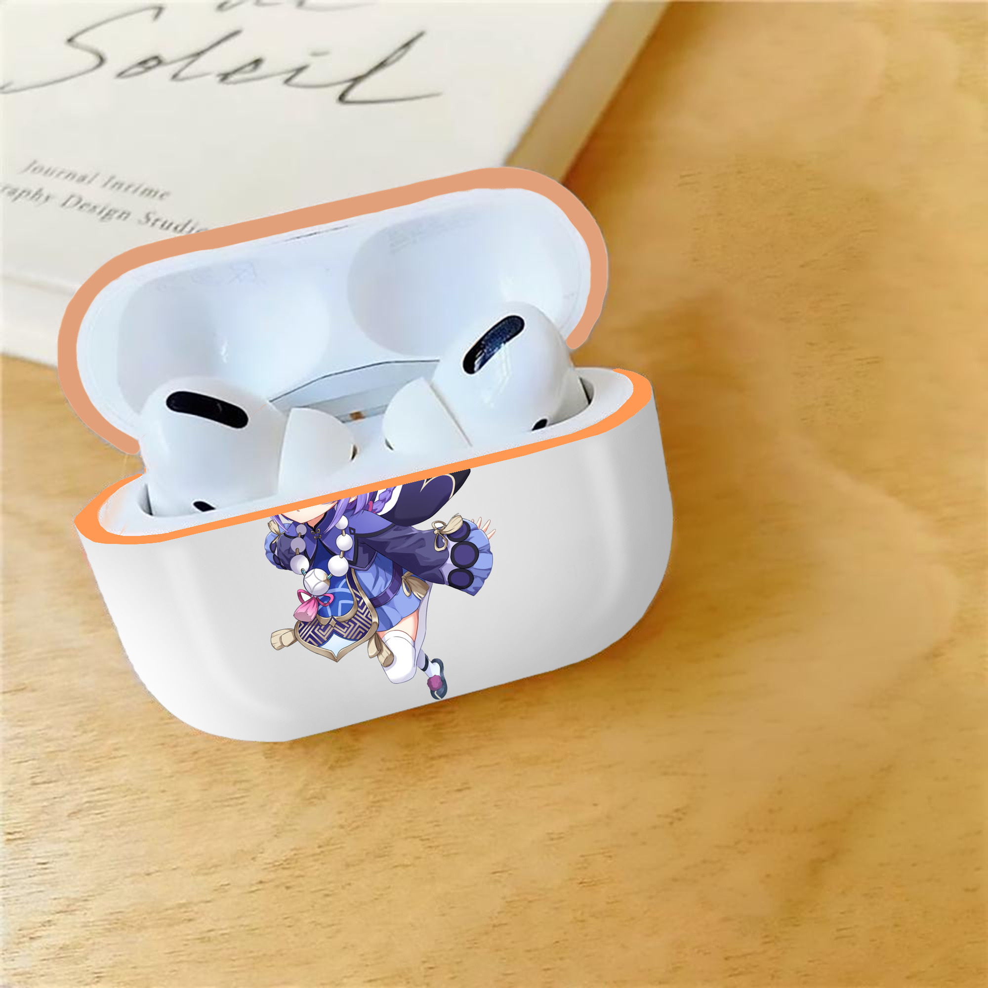 げんし神 七七 なな  genshin Nana 【AirPods Pro用】ハードシェル保護ケース｜耐衝撃・防指紋・カラビナ付き商品仕様