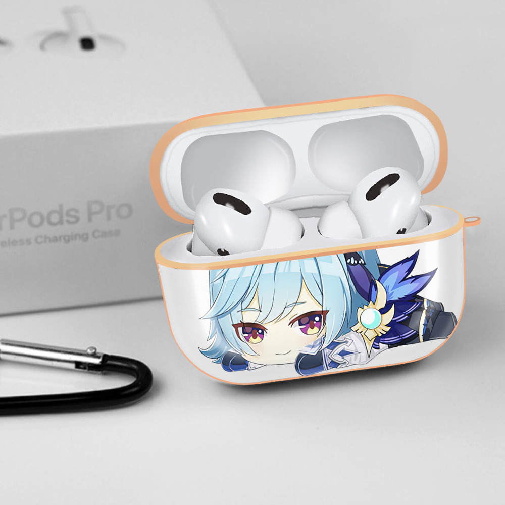 げんし神 优菈 ゆうら genshin Yūra 【AirPods Pro用】ハードシェル保護ケース｜耐衝撃・防指紋・カラビナ付き商品仕様
