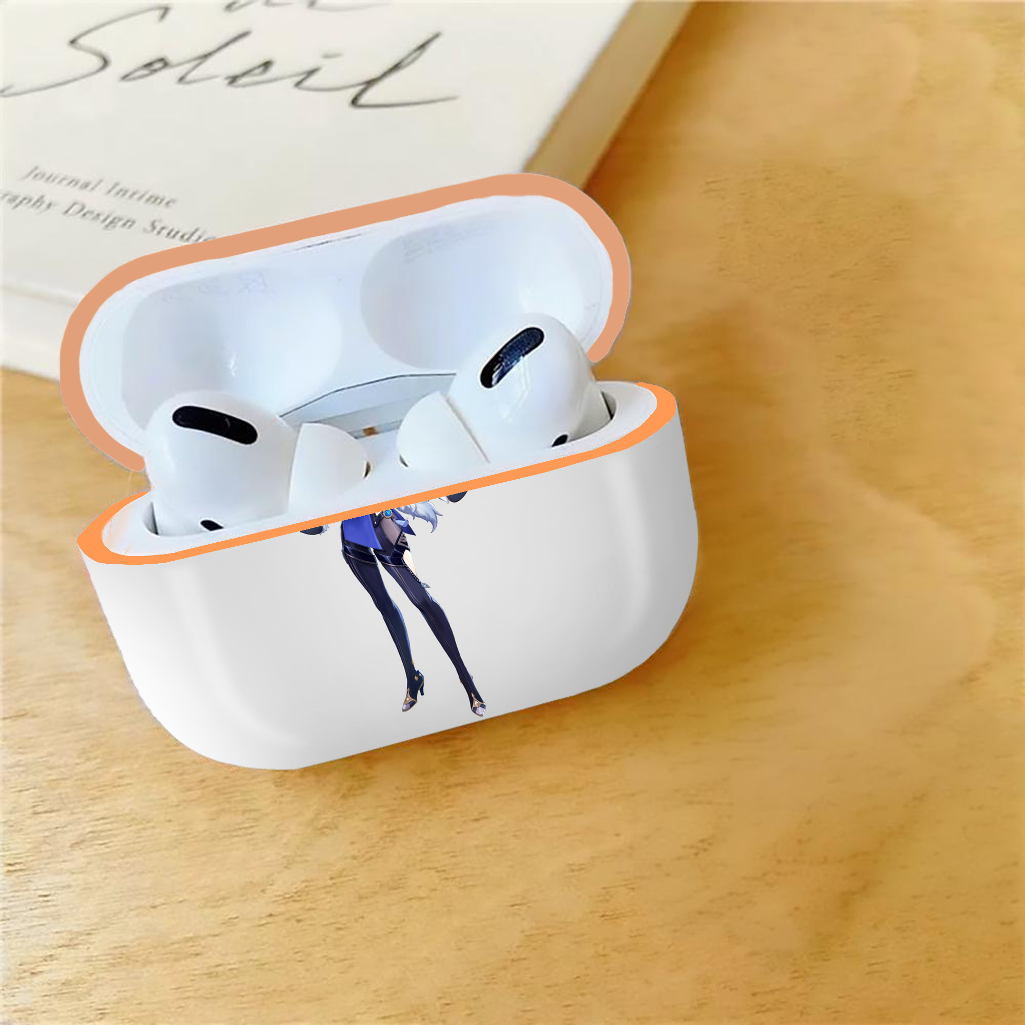 げんし神 夜兰 やらん genshin Yaran 【AirPods Pro用】ハードシェル保護ケース｜耐衝撃・防指紋・カラビナ付き商品仕様