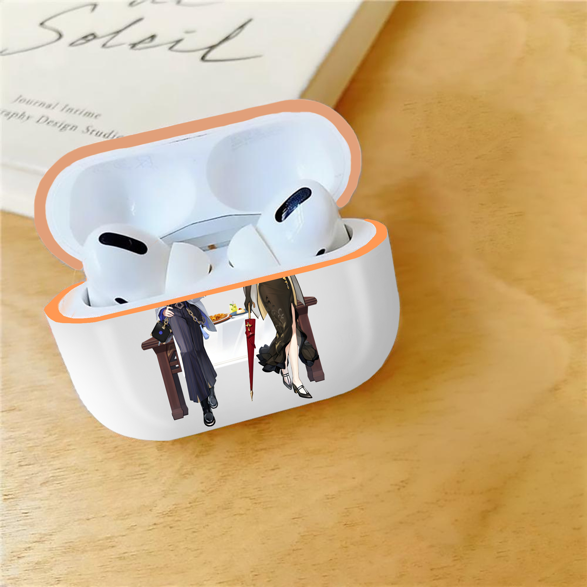 げんし神 夜兰 やらん genshin Yaran 【AirPods Pro用】ハードシェル保護ケース｜耐衝撃・防指紋・カラビナ付き商品仕様