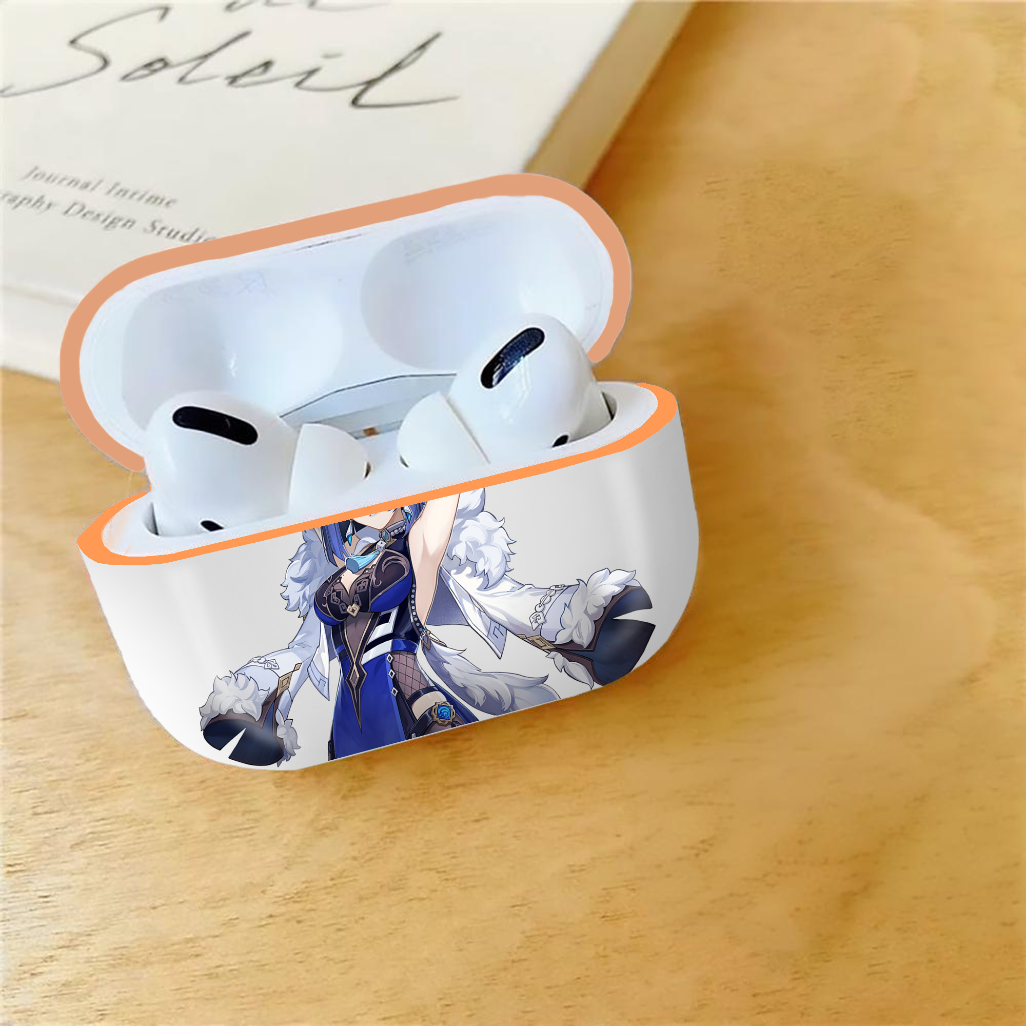 げんし神 夜兰 やらん genshin Yaran 【AirPods Pro用】ハードシェル保護ケース｜耐衝撃・防指紋・カラビナ付き商品仕様