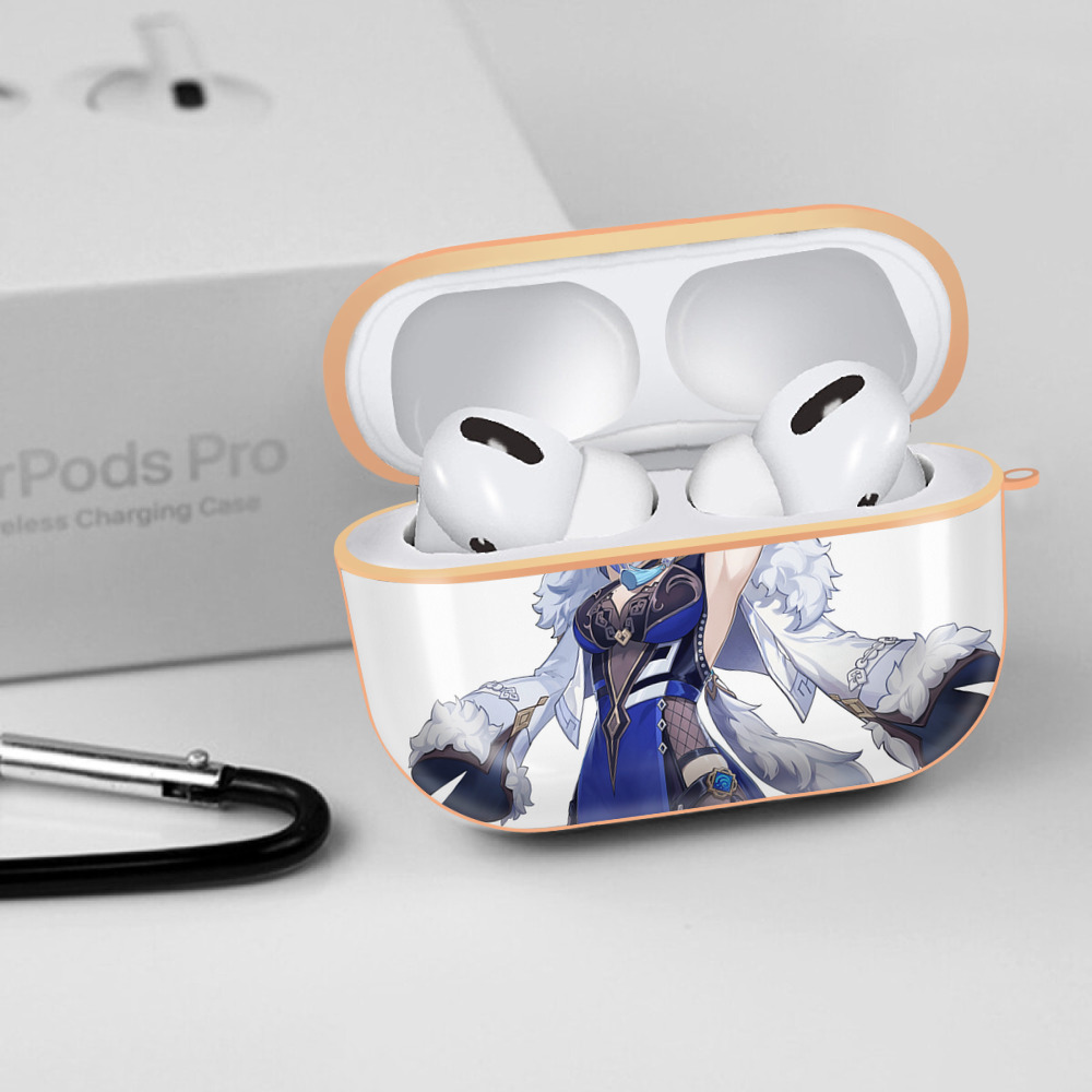 げんし神 夜兰 やらん genshin Yaran 【AirPods Pro用】ハードシェル保護ケース｜耐衝撃・防指紋・カラビナ付き商品仕様