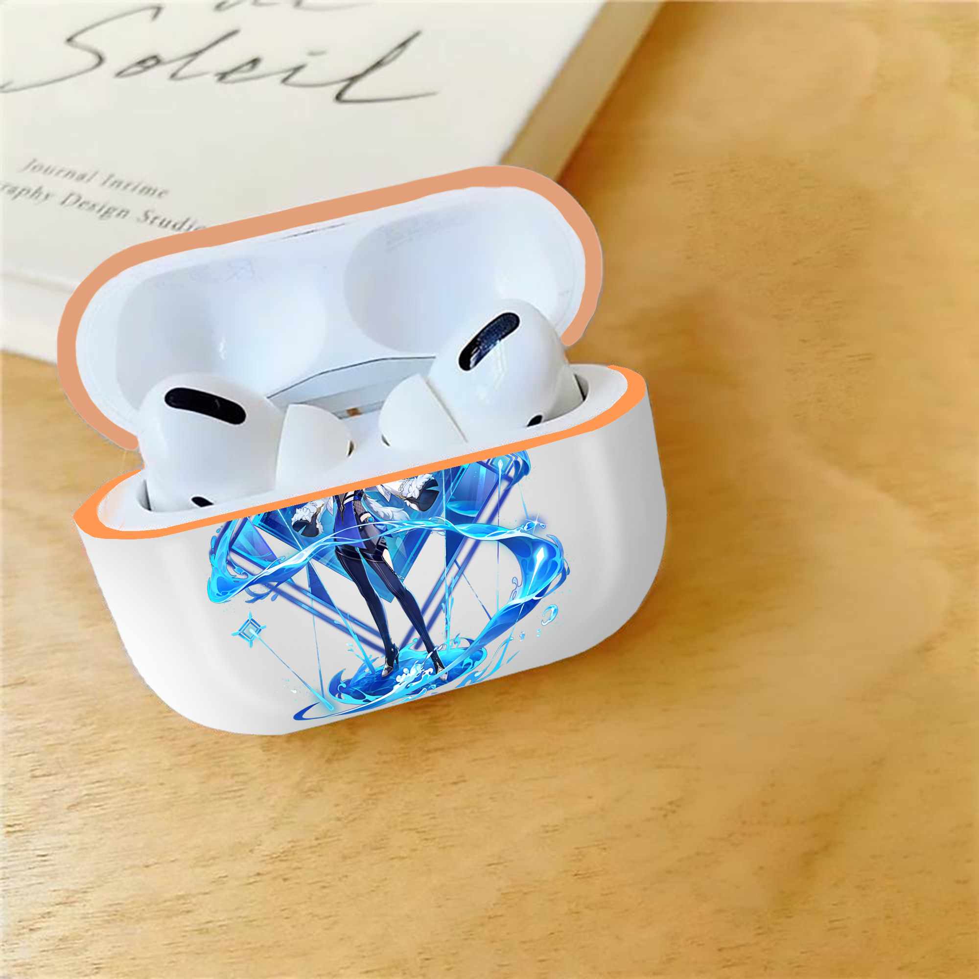 げんし神 夜兰 やらん genshin Yaran 【AirPods Pro用】ハードシェル保護ケース｜耐衝撃・防指紋・カラビナ付き商品仕様